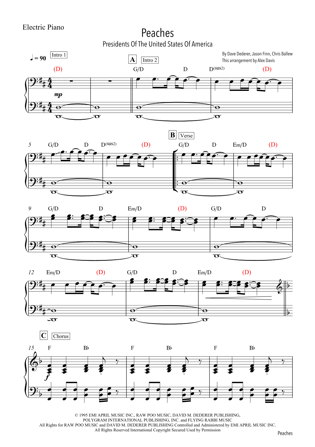 Peaches (arr. Alex Davis)