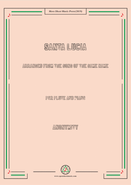 Louis-Santa Lucia, for Flute and Piano (arr. MSM)