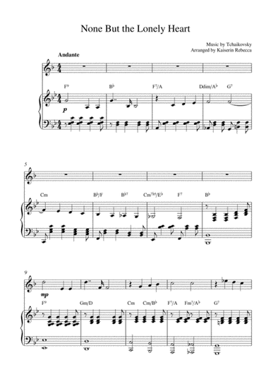 None but the lonely heart (arr. Kaiserin Rebecca)