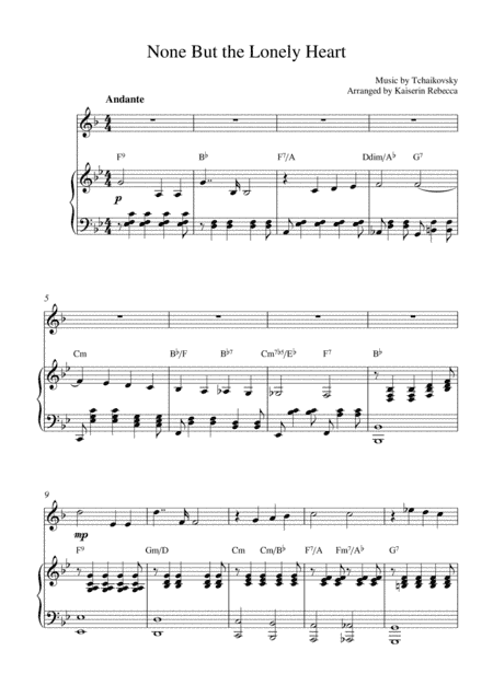None but the lonely heart (arr. Kaiserin Rebecca)