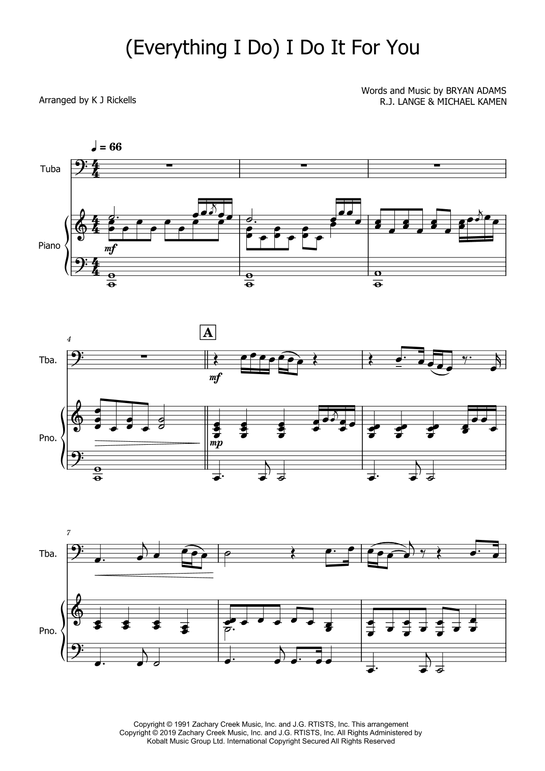 (everything I Do) I Do It For You (arr. K J Rickells)