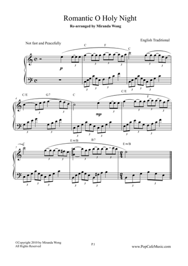Romantic O Holy Night - Easy Piano (arr. Miranda Wong)