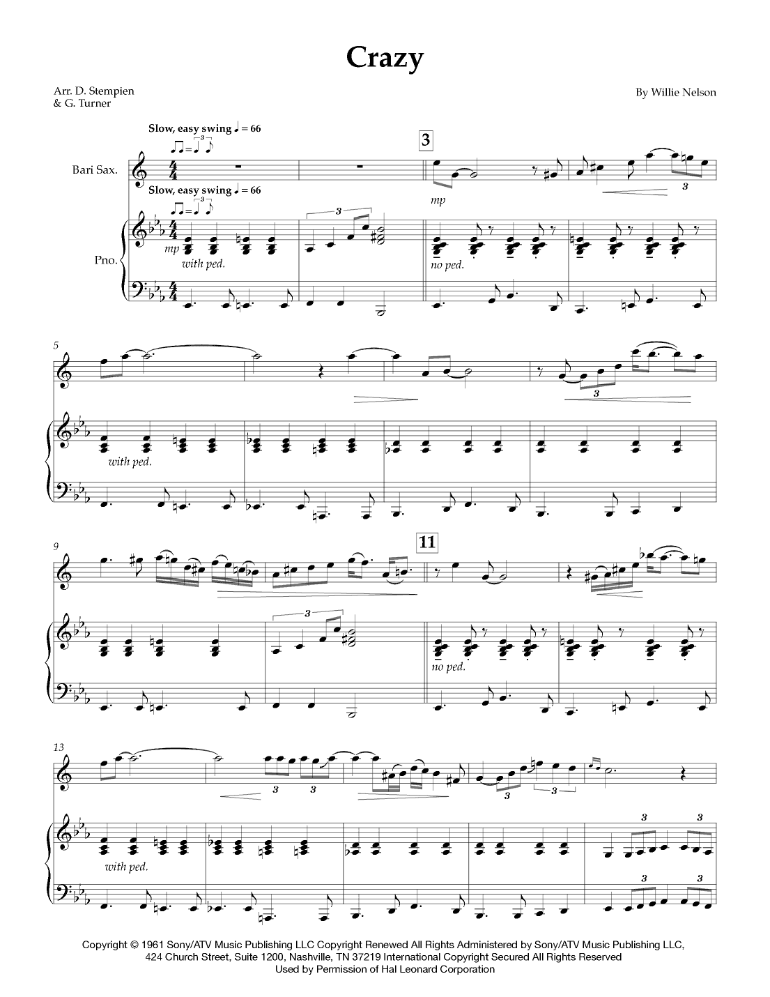 Crazy (arr. Debra E. Stempien, Gregory H. Turner)
