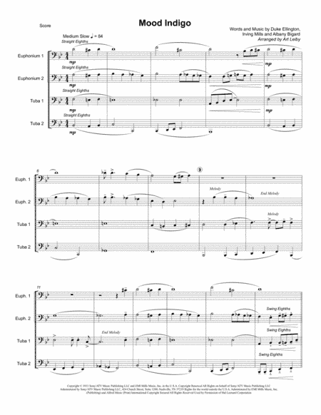 Mood Indigo (arr. Art Leiby)