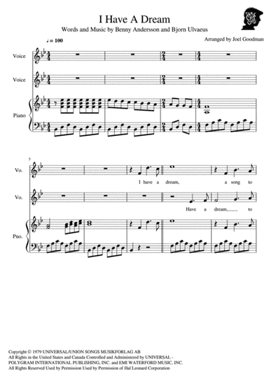 I Have A Dream (arr. Joel Goodman)