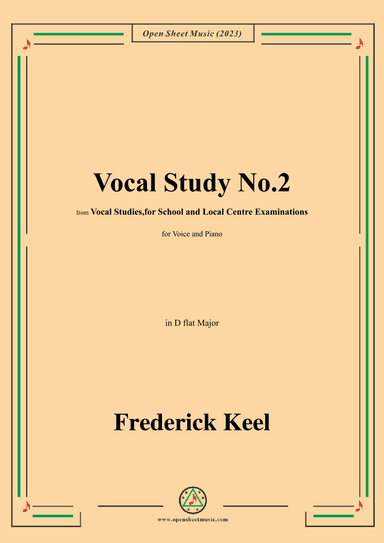 Keel-Vocal Study No.2,in D flat Major (arr. OSM Press)