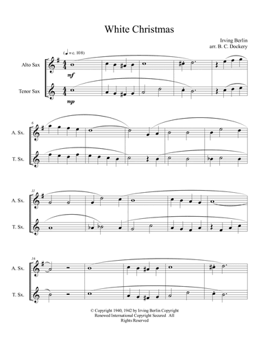 White Christmas (arr. B. C. Dockery)