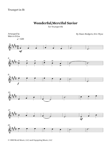 Wonderful, Merciful Savior (arr. Márcio Silva)