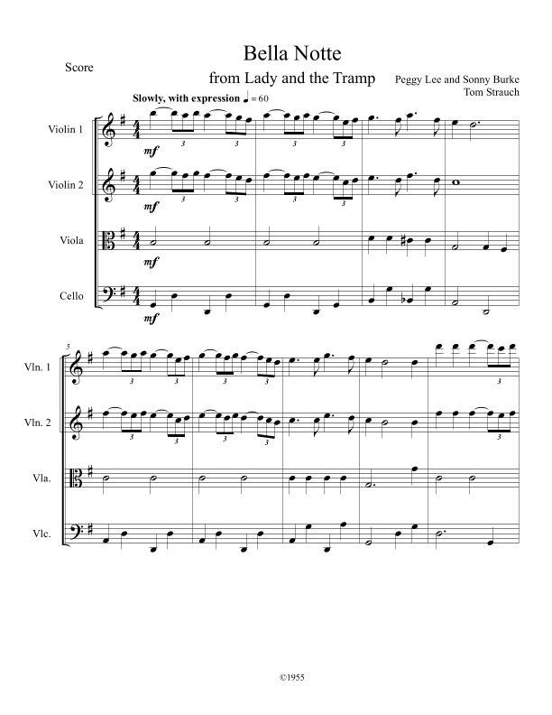 Bella Notte (arr. Tom Strauch)