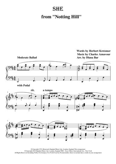 She (arr. Diana Bar)