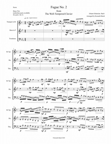 Fugue No. 2 in C minor (arr. Kenneth Baird)
