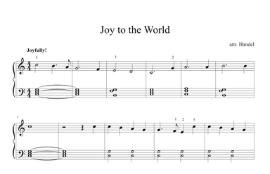 Joy to the World (HymnalLite easy piano version) (arr. Rebekah Henry)
