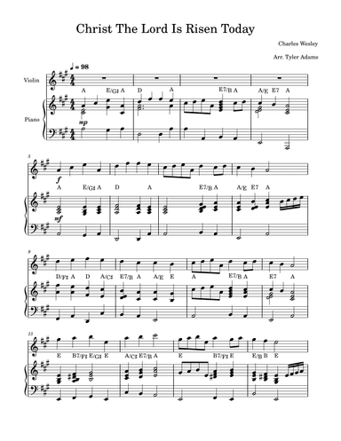 Christ The Lord Is Risen Today (arr. Tyler Adams)