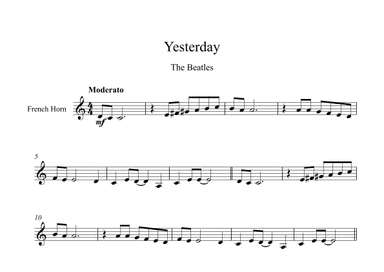 Yesterday (arr. Digital Book Music)