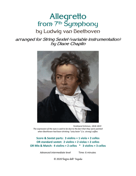 Allegretto from 7th Symphony for String Sextet (arr. Diane Chaplin)