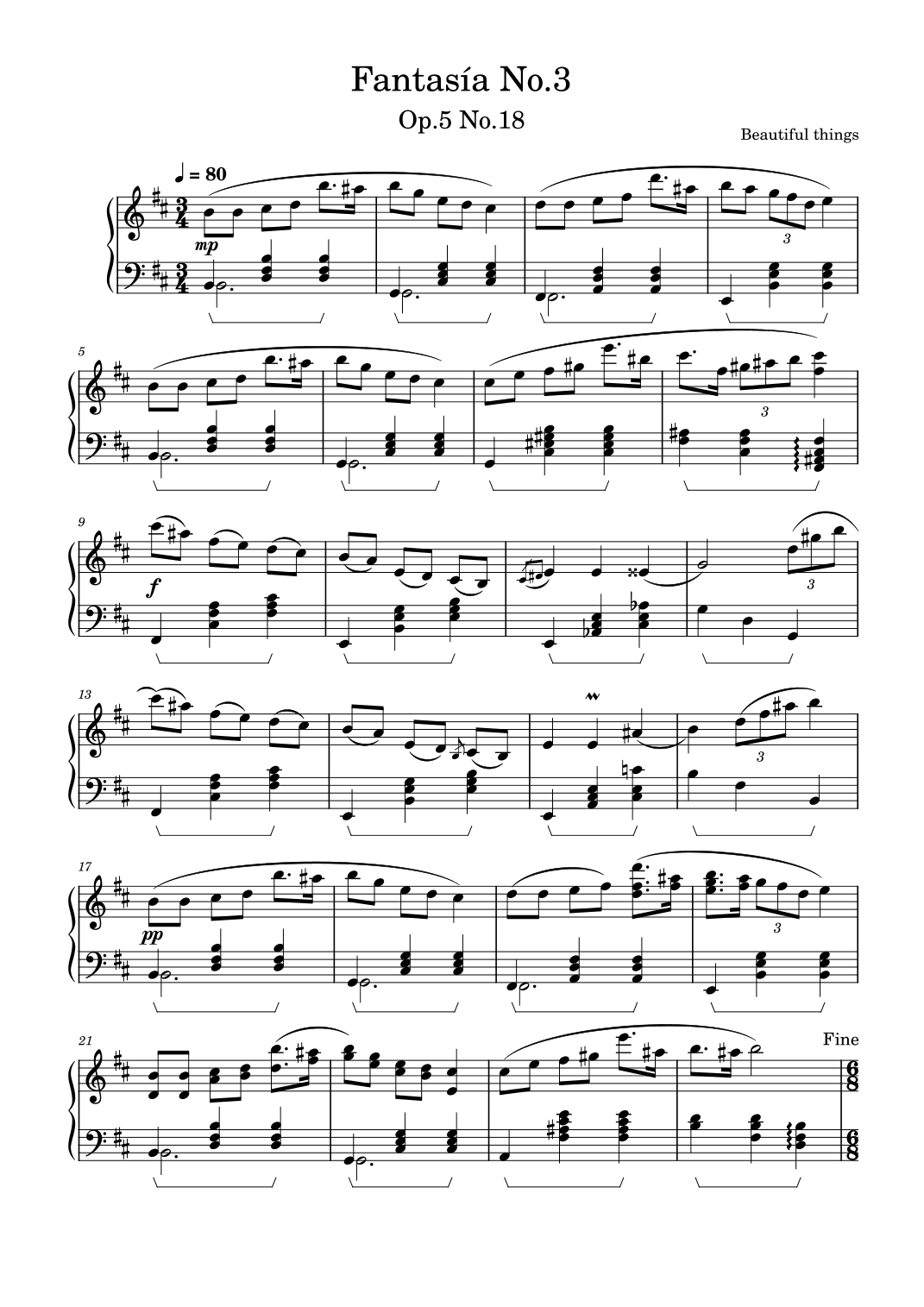 Fantasía No.3-Beautiful things Op.5 No.18