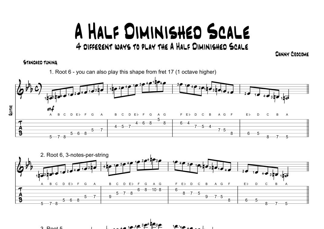 A Half Diminished Scale (4 Ways to Play)