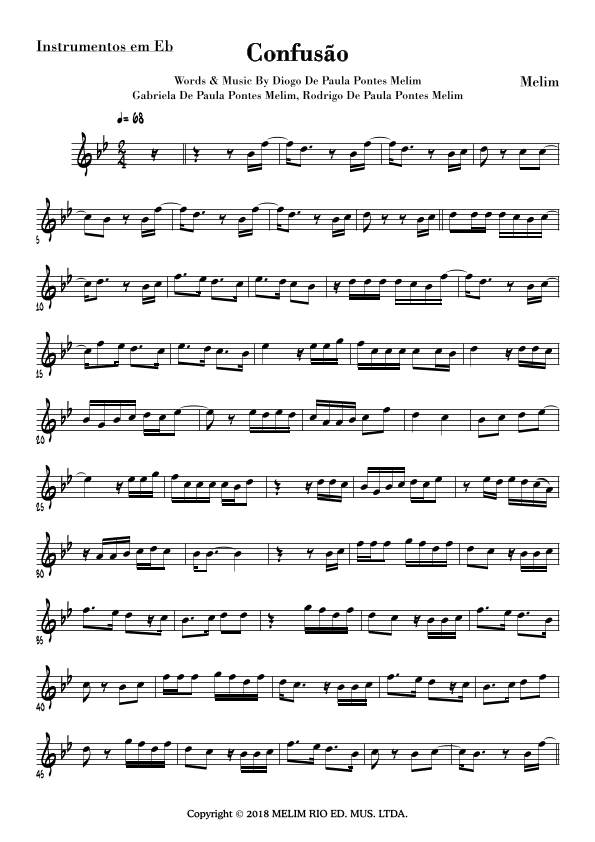 Confusao (arr. Escrita Musical)