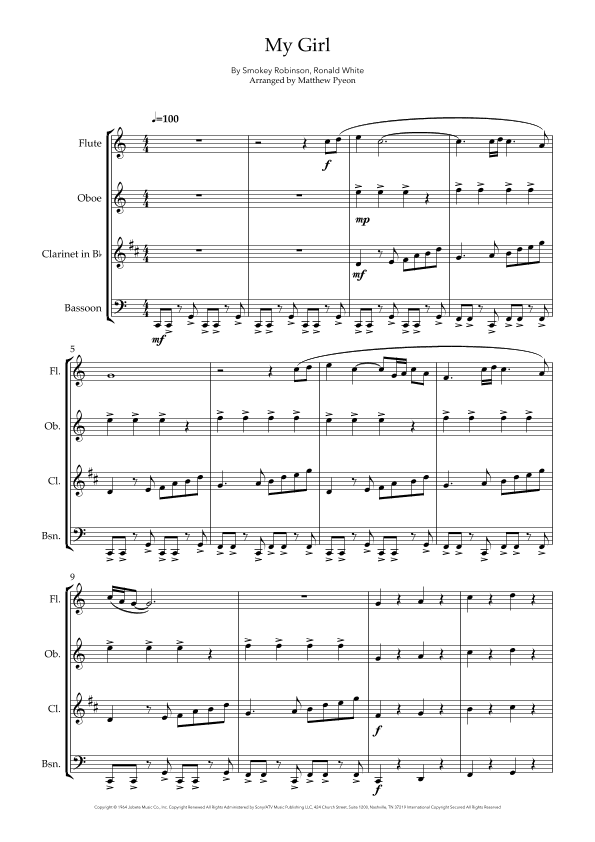 My Girl (arr. Matthew pyeon)