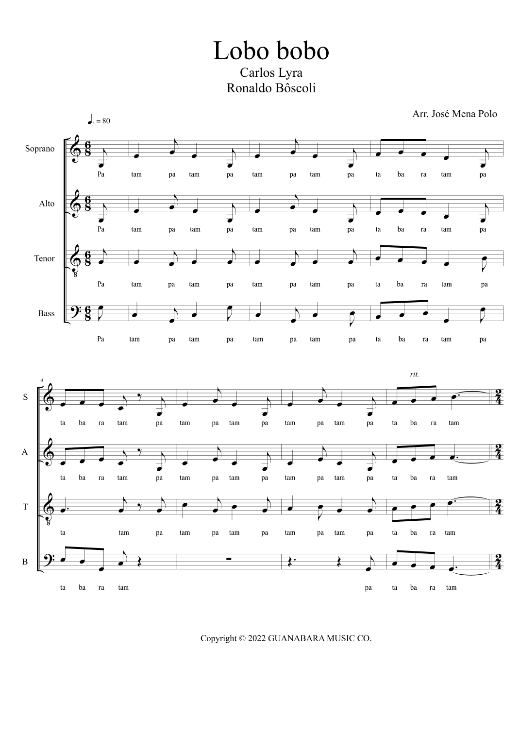 Lobo Bobo (arr. Jose Mena Polo)