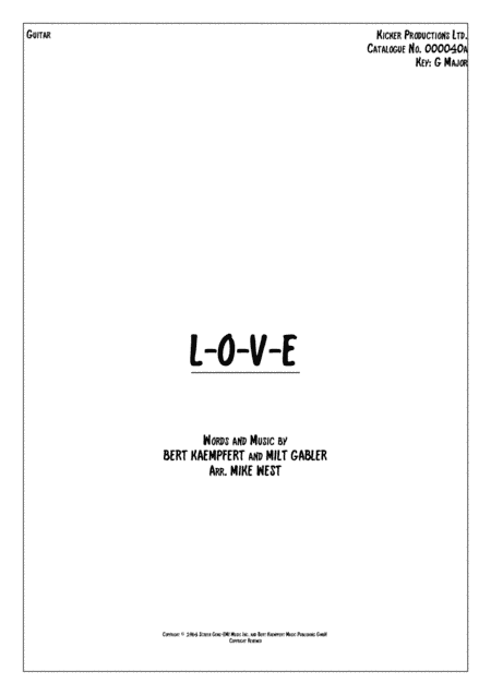 L-o-v-e (arr. Mike West)