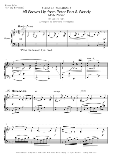 All Grown Up (arr. Tsuyoshi Yoroiguma)