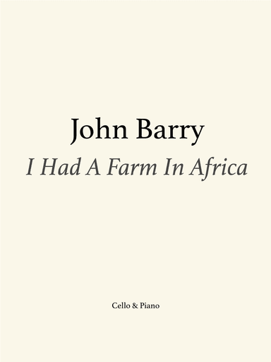 I Had A Farm In Africa (main Title) (arr. Dale Nichols)