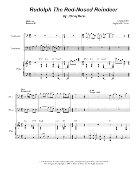 Rudolph The Red-nosed Reindeer (arr. Stephen DeCesare)