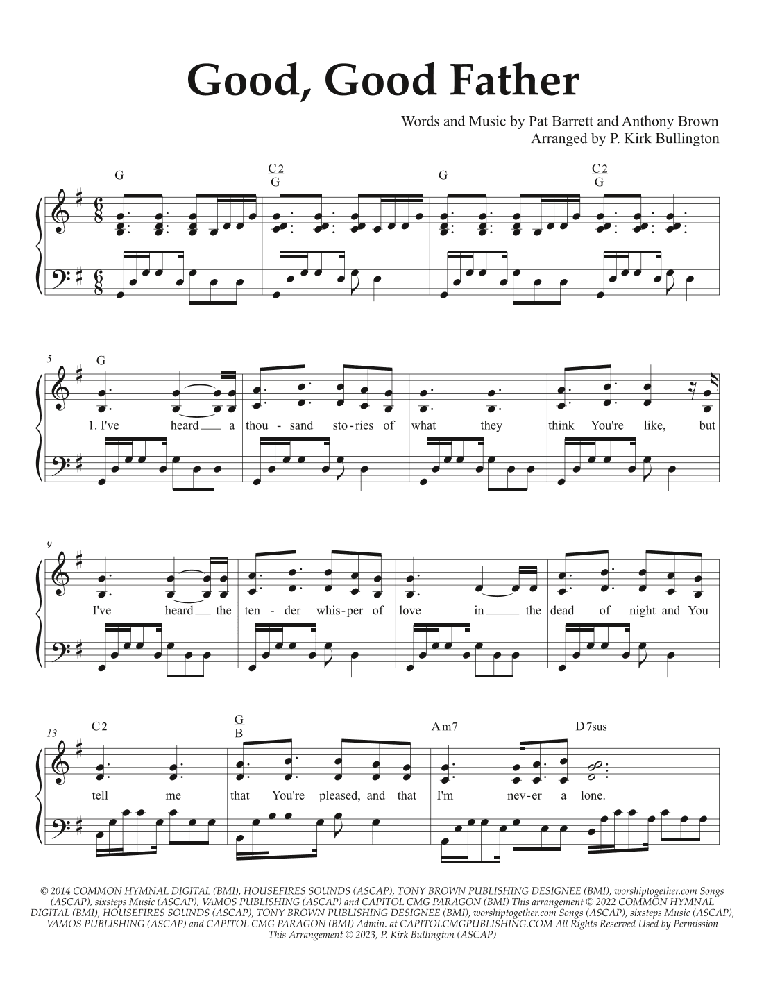 Good Good Father (arr. P. Kirk Bullington)