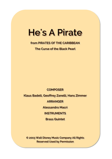 He's A Pirate (arr. Alessandro Macrì)