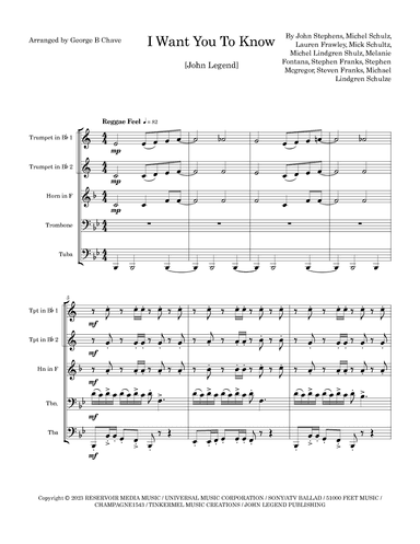 I Want You To Know (arr. George B Chave)