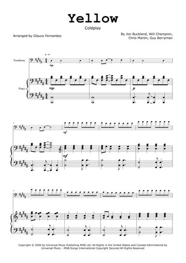 Yellow (arr. Glauco Fernandes)