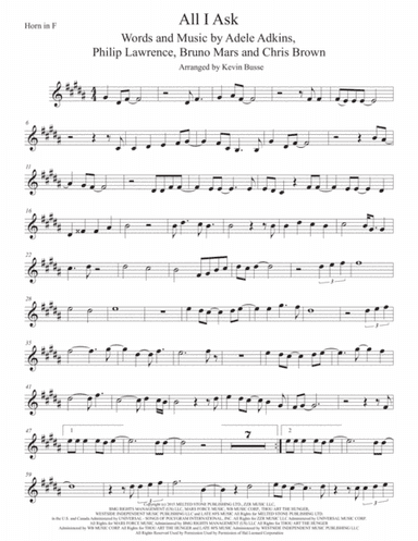 All I Ask (arr. Kevin Busse)