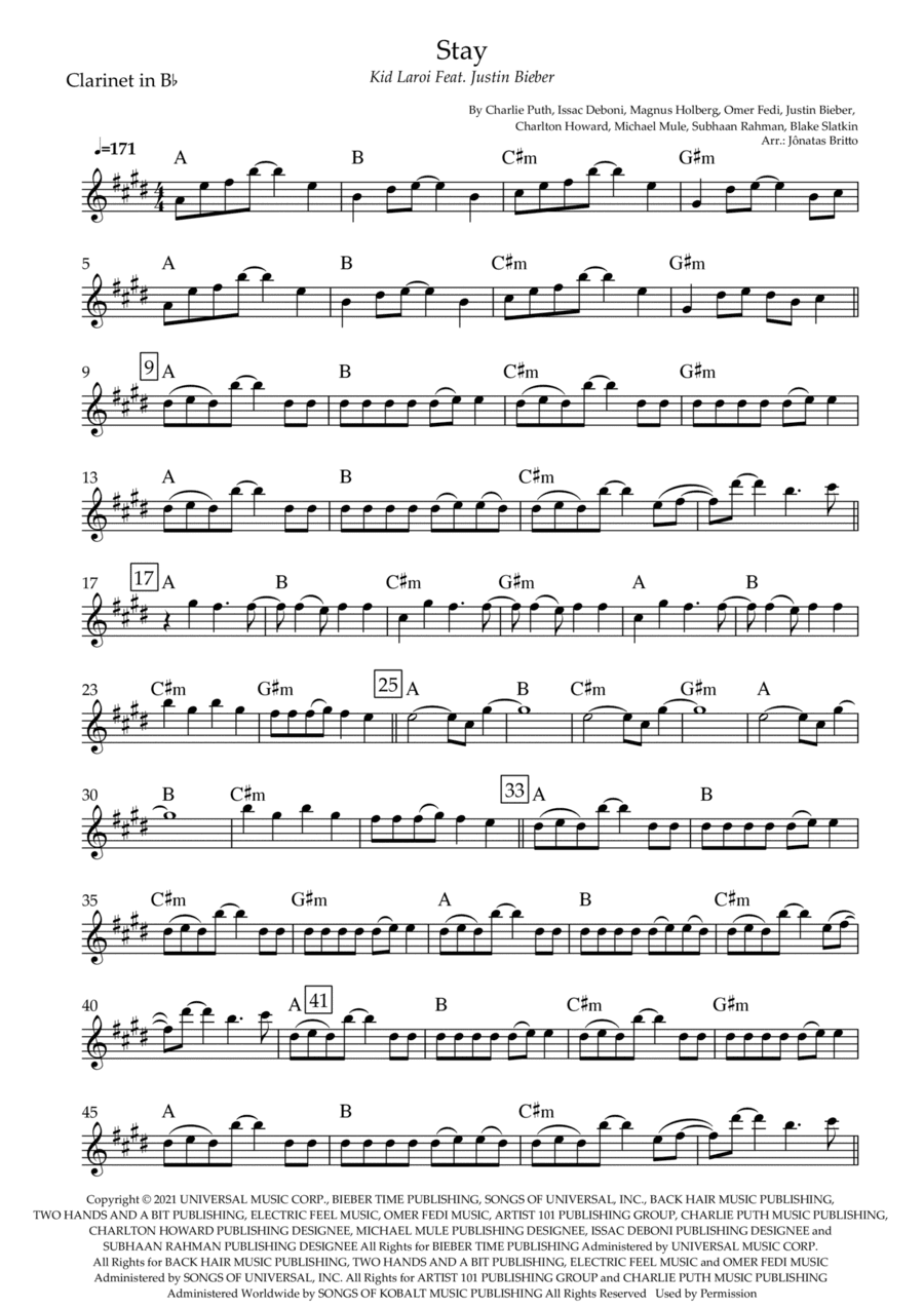 Stay (arr. Jônatas Britto)