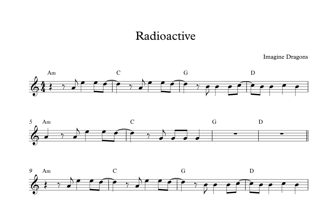 Radioactive (arr. Nathan Kersey-Wilson)