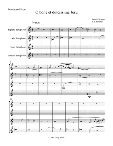 O bone et dulcissime Jesu (arr. Susan Fancher)