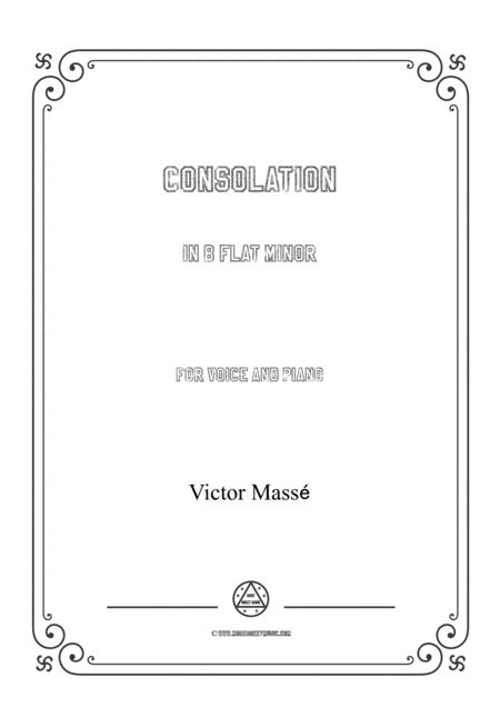 Masse-Consolation in b flat minor,for Voice and Piano (arr. MSM)