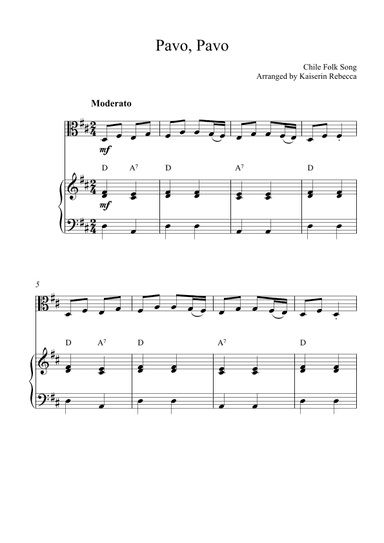 Pavo, Pavo (arr. Kaiserin Rebecca)