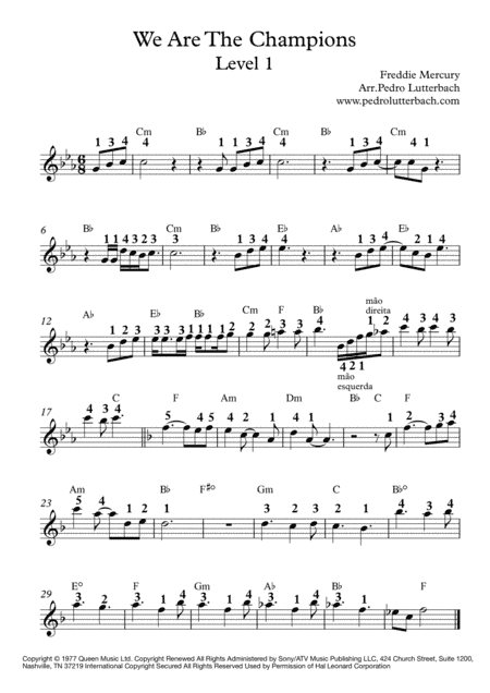 We Are The Champions (arr. Pedro Lutterbach)