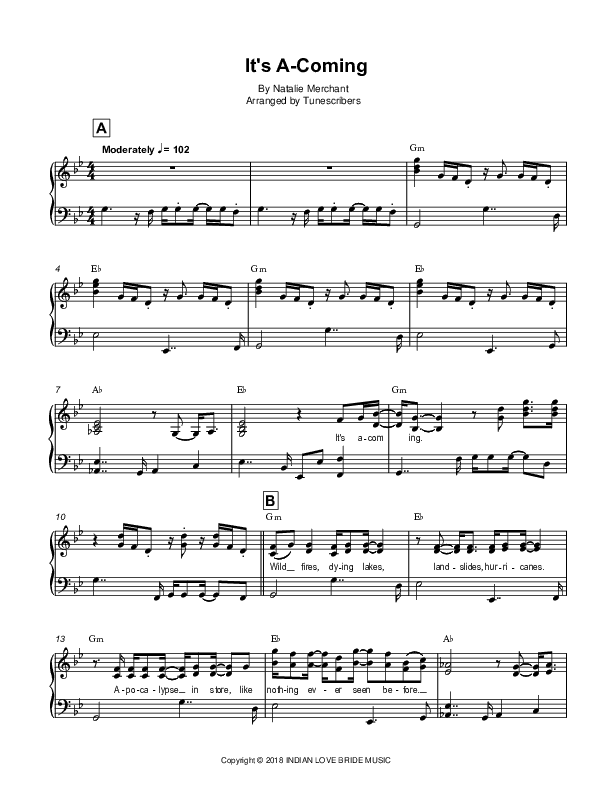 It's A-Coming (arr. Tunescribers)