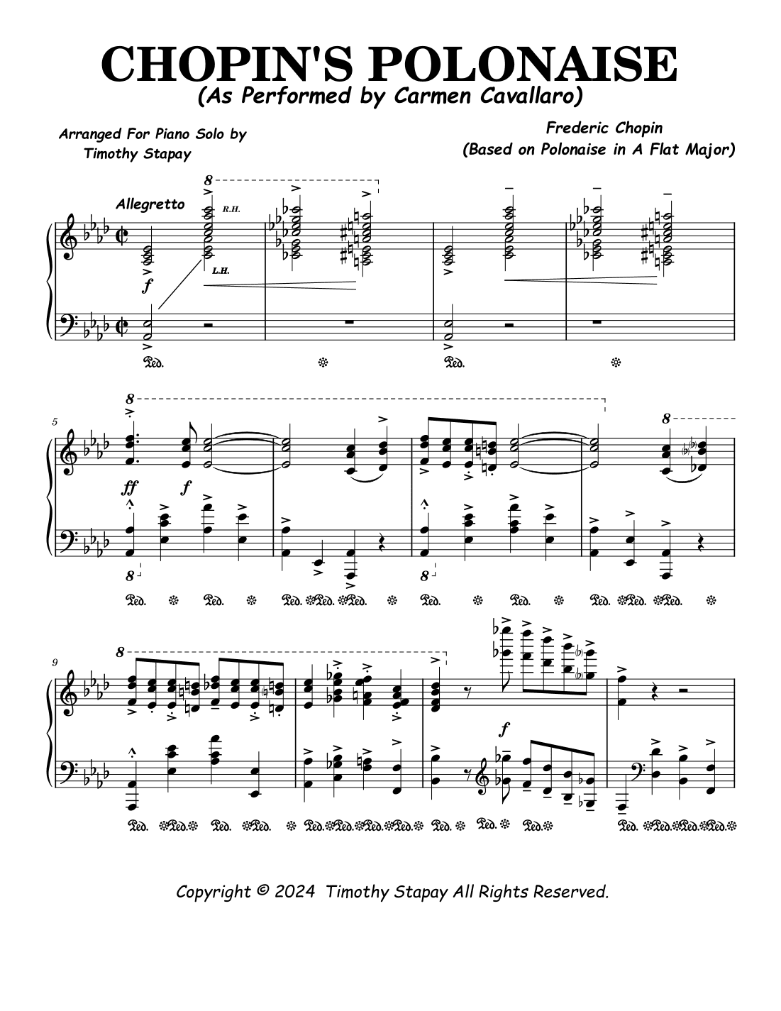 Chopin's Polonaise (arr. Timothy Stapay)