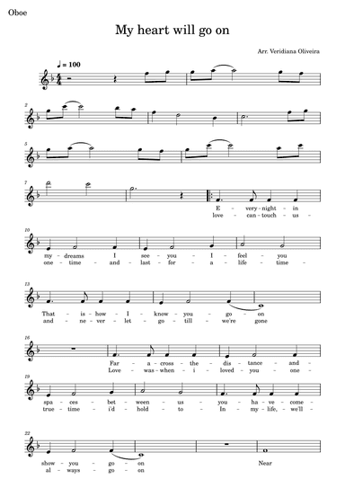 My Heart Will Go On (love Theme From 'titanic') (arr. Veridiana Oliveira)