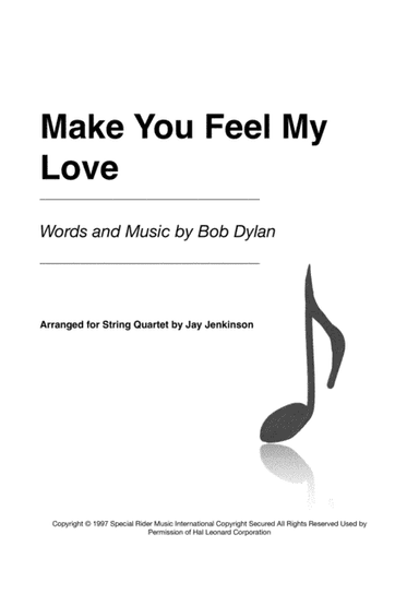 Make You Feel My Love (arr. Jay Jenkinson)