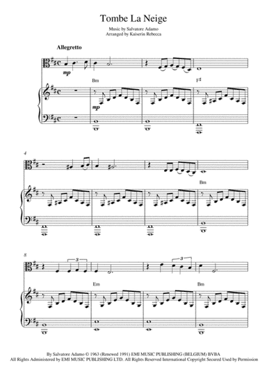 Tombe La Neige (arr. Kaiserin Rebecca)