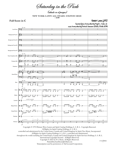 Saturday In The Park (arr. Patrick Sheehan)