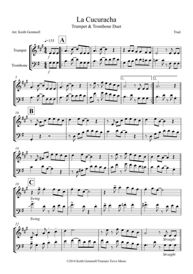 La Cucuracha: Trumpet and Trombone Duet (arr. Keith Gemmell)