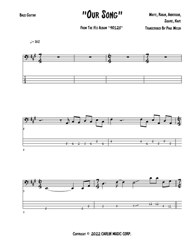 Our Song (arr. P Welsh)