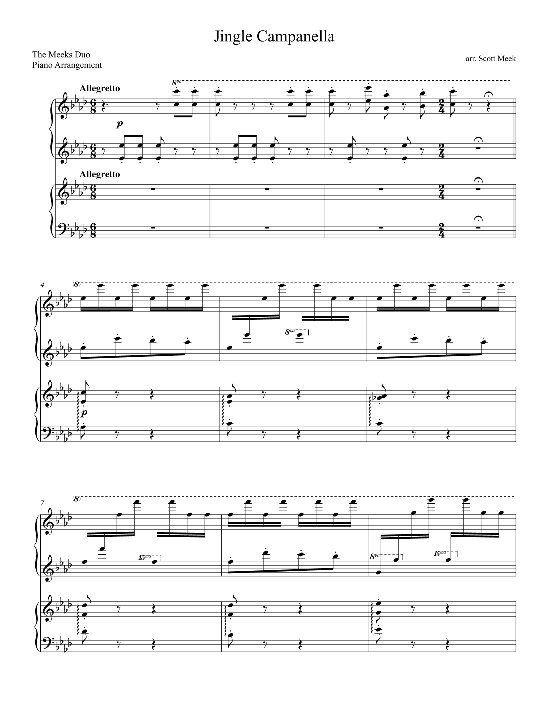 Jingle Bells / La Campanella mash-up (arr. Scott Meek)