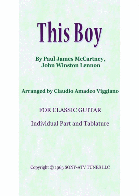This Boy (ringo's Theme) (arr. Claudio Amadeo Viggiano)
