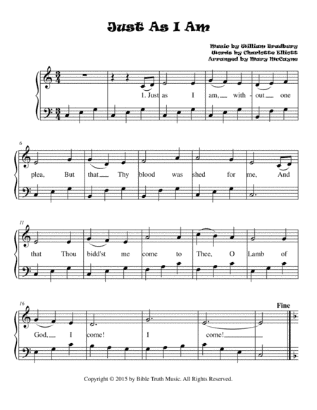 Just As I Am (arr. Mary McCayne)